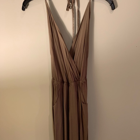 Lulu’s Olive Strappy Halter Jumper, Gently Worn